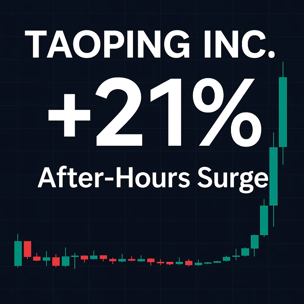TAOP stock surges 20.95% after hours on May 10, 2025 — low float, no news catalyst