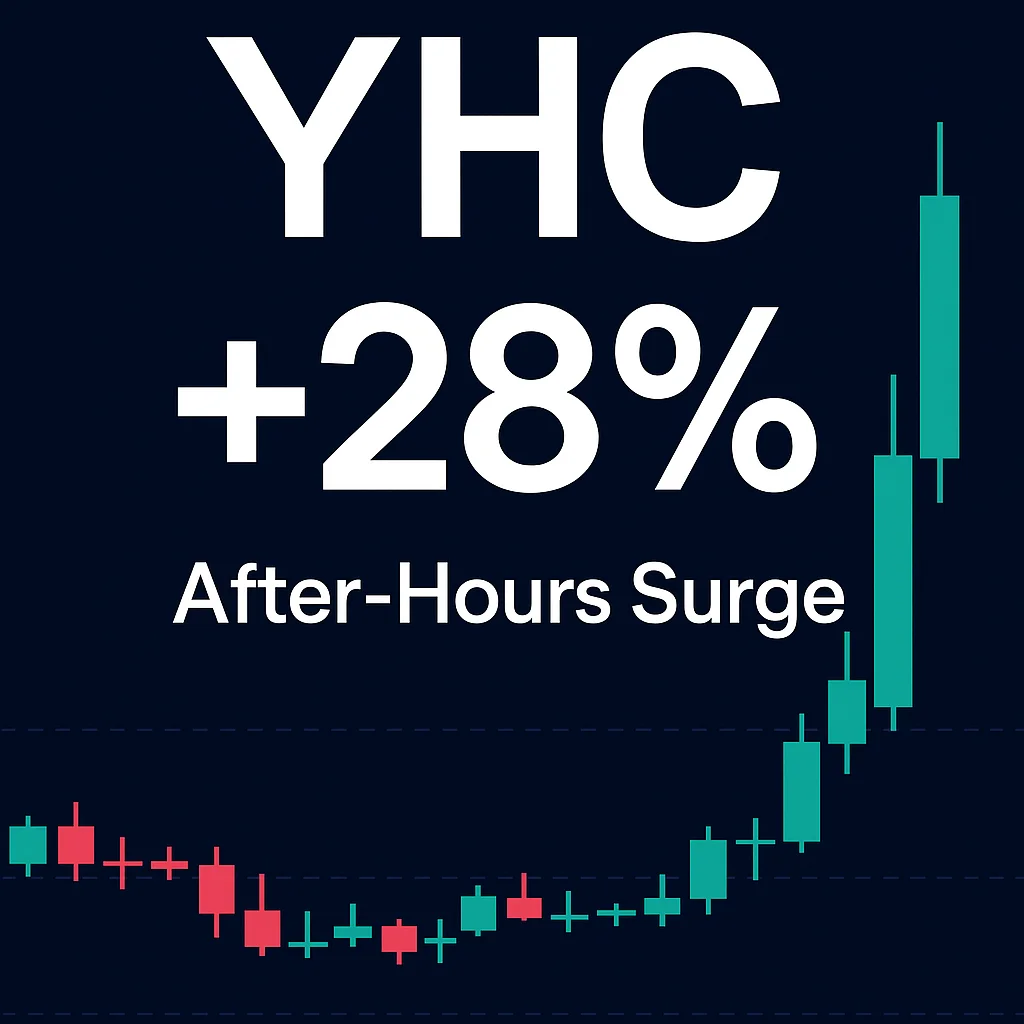 YHC stock surges 28% after hours on May 10, 2025, with low float and dilution concerns